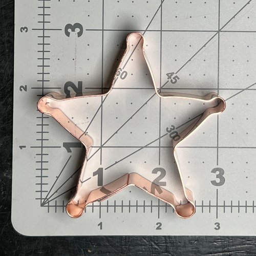 Small Sheriff Badge Cookie Cutter 3 X 3 inches - Handcrafted Copper Cookie Cutter by The Fussy Pup