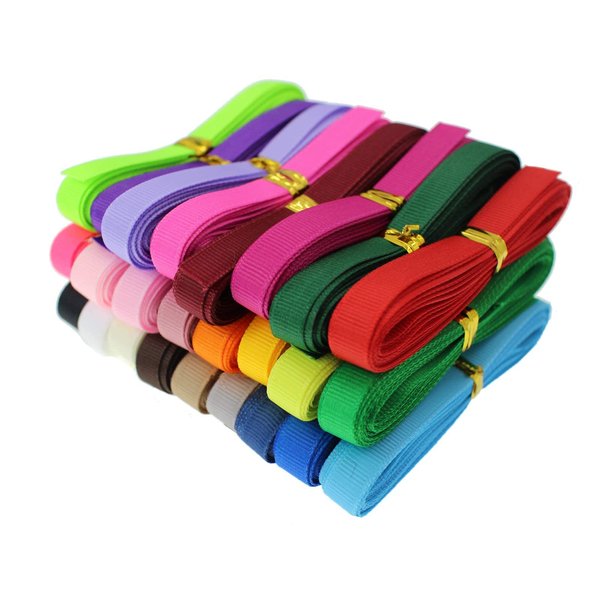 Jesep 100 Yards 3/8" 1.0CM Soild Grosgrain Ribbon Boutique Gift Wrapping Package Ribbon, DIY Crafts Bow Hair Headband Accessories Assorted Ribbon (3/8" 1.0CM)