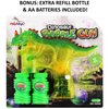 Dinosaur Bubble Gun: Battery Operated Bubble Maker Toys for Toddlers and Kids | Sound-Free | Redesigned & Improved Bubble Machine | Batteries and 2 Refill Bottles Included