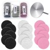 60Pcs Sanding Paper Discs with Metal Nail Drill Bit 25mm,Sanding Disc Nail Drill Bits Replacement,Pedicure Drill for Remover Dead Skin,Manicure Pedicure,Electric Foot Grinder(#80#150#240)