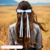 10pcs Hair Clips,Ribbon Bow Hair Ties with Tassel for Girl Women Long Tail bow Solid Satin Bowknot Hair Clips Metal Clips Barrettes for Teen Hair Accessories Black White Beige Blue Pink