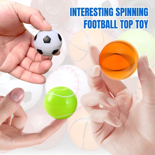 Sports Balls Party Favors for Kids 4-8 8-12,34 Pack Fidget Spinner Return Gifts for Kids Birthday Party Goodie Bag Stuffers Treasure Box Toys for Classroom Prizes Easter Christmas Party (A)