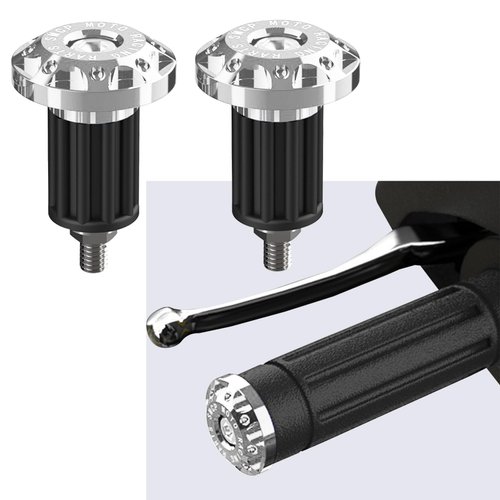 Lecctso 2PCS Motorcycle Bar Ends, Motorcycle Mirror Plugs, 7/8" 22mm Aluminum Alloy Motorcycle Rear View Mirror Screws Decoration Motorcycle Accessories for Honda, Yamaha, Kawasaki, Suzuki, Ducati