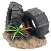 SLOCME Aquarium Tyre Decorations - Resin Material Tyre Decorations，Fish Tank Tyre Ornament Aquarium Environment Friendly Decorations