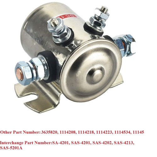 Max 300A Continuous Duty Solenoid Relay Nickel-Plating for Winch, Golf Carts, Marine in Rush 12VDC E-Z-GO Gas Marathon Models with 2 or 4-Cycle Engines by Lucky Seven