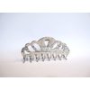 Generic Shiny silver textured metal hair claw clip for medium fine hair