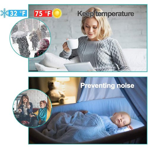 Suptikes 2 Pack Door Draft Stopper, Door Sweep for Exterior/Interior Doors, Under Door Seal Under Door Draft Blocker, Soundproof Door Bottom Weather Stripping, 2" W x 39" L, Black