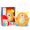 Baby Sleep Soother Happy Bear - Toddler Portable Sound Machine with Night Light Projector - Plush Toy Crib Soother with Music and Lights to Aid Sleep for Newborn