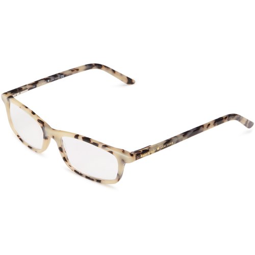 Kate Spade New York Women's Jodie Rectangular Reading Glasses, Milky Tortoise 15, 50 mm + 1.5