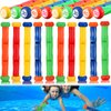 Lewtemi 10 Pieces Underwater Diving Sticks Colorful Diving Toys Swimming Pool Toys Diving Toys Pool Dive Sticks for Summer Pool Game, 0.9 x 7.8 Inches