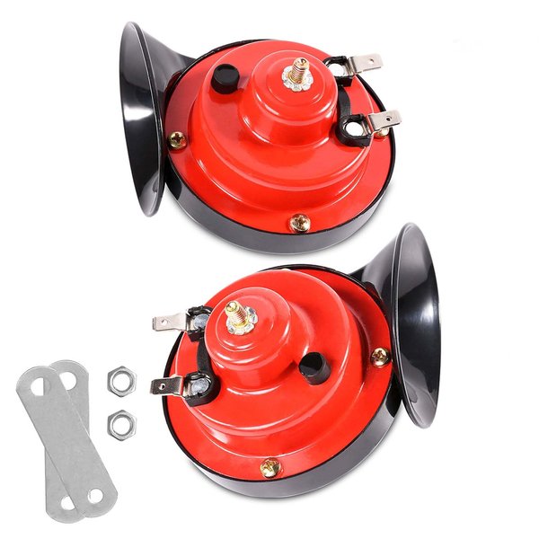 2pcs 300DB Super Loud Train Horns for Pickup Trucks, Car Electric 12v Waterproof Air Horns, Snail Double Horns Automotive Accessories for Pickup Truck, Motorcycles, Bikes, Boats Power Supply