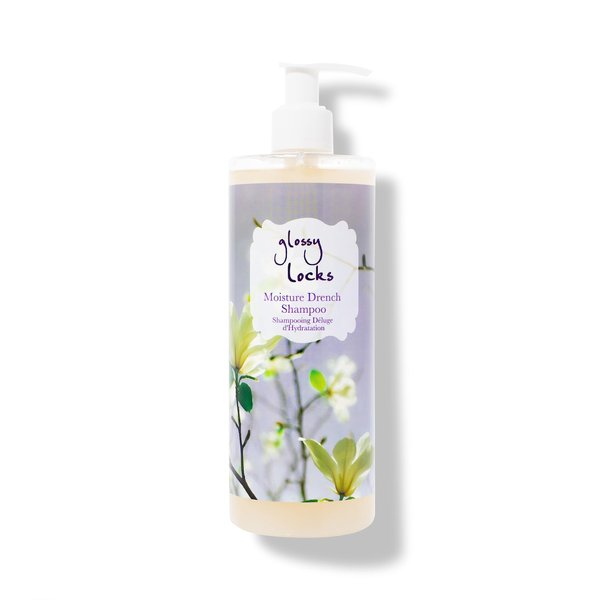 100% PURE Glossy Locks Moisture Drench Shampoo Wash Hydrate & Enhance Growth Replenishing Boost of Coconut Oil & Seaweed Collagen for Thirsty Hair & Scalp Vegan - 13.5 Fl Oz