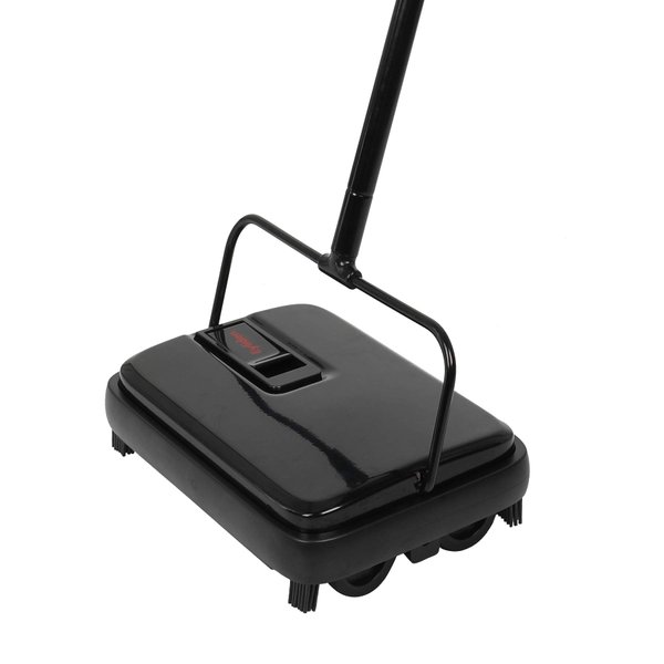 Eyliden Carpet Sweeper, Mini Size Lightweight Hand Push - No Noise, Non-Electric, Easy Manual Sweeping Only for Carpet Cleaning (Black)