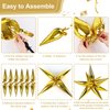 Shindel Gold Star Balloons, 96PCS Spike Starburst Balloons 12 Point Foil Explosion Balloons for Birthday Graduation Wedding Baby Shower Bachelorette Party Decorations