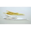 Gold or silver metal leaf alligator hair clip for fine thin hair (Primary color: Gold)