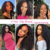 4GIRL4EVER Kinky Curly V Part Wig Human Hair Minimal/No Leave Out Thin Part Wig Glueless Human Hair Wigs Pre Plucked Upgrade from U part Wig No Sew in Beginner Friendly 180% Density 22 Inch