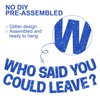BEISHIDA Blue Who Said You Could Leave Banner,Pre-Strung Glitter retirement party Decoration, going away party Sign Garland, Farewell Party Supplies, graduation banner (No DIY）