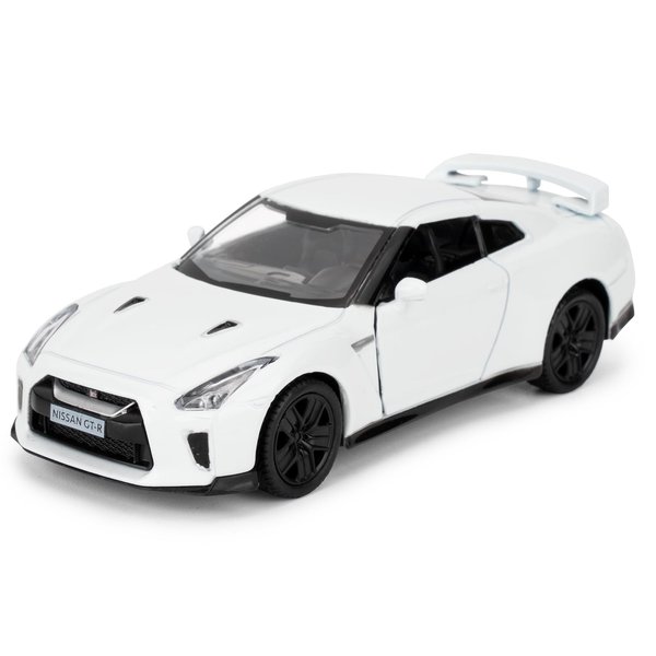 LOVEPOSELY 1/36 Scale Nissan GTR R35 Diecast Supercar Car Models Toy, Zinc Alloy Pull Back Vehicles Nissan GTR Toy Cars for Boys Girls Gift (White