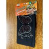 Danbando Headband Head Wrap Bandanna Butterfly and Flowers with Rhinestones 4 Way Stretch Optional Pony Tail Hole Sweatband