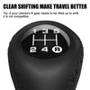 QIANG KUN Universal Shift Knob 5 Speed Manual Gearbox Shift Knobs Fit for Most Car Transport Vehicles（Black Line）