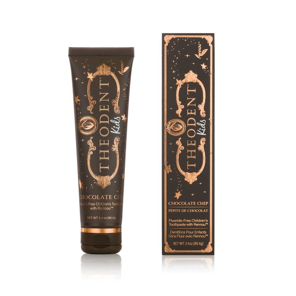 Theodent Fluoride-Free, Natural, Kids Toothpaste, Chocolate Chip Flavored (3.4 Ounces, 96.4 Grams)