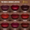 Juvia's Place Reds & Berries Velvety Matte Lipsticks The Berries Drama Queen - Rich Berry Shade, Soft-Matte Lipstick, Hydrating, Highly Pigmented, Creamy, Smooth, and Long-Lasting