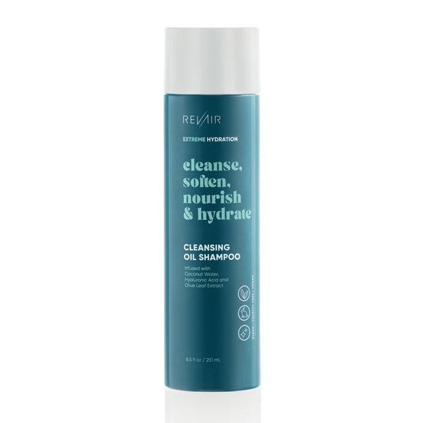 RevAir Cleansing Oil Shampoo - Clarifying Shampoo for Curly Hair Infused with Coconut Water, Hyaluronic Acid & Olive Leaf Extract - Detox Shampoo for Product Build Up - Vegan & Cruelty Free (16 Fl Oz)