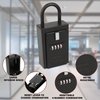 NU-SET Mechanical Lock box Series: Card Storage, Key Storage, Key Fob storage for Residence, Rental property, Commerical office, Yard security, Surfing community, Black Powder Coated Finish, 1 Pack