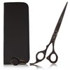 Bucchelli 7 Inch Left Handed Shears for Hair Cutting - Japanese 440A Inch Barber Scissors - Micro Bevel Edge with Adjustable Tension Knob - Hair Shears Black (Black Left 7")