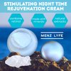 Menz Lyfe Men's Retinol Night Cream Anti-Aging Hydrating Firming Ceramides Mushroom Algae Extracts for Fine Lines Wrinkles Deep Hydration Gluten Free Paraben Free 1.6oz Glass Jar