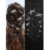 Pearls Bridal Hair Pins Beads Bride Wedding Hair Pieces U Shaped Hair Accessories Headpiece for Wedding Brides Women Girls (Gold)