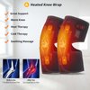 FEETMOR Heated Knee Brace Wrap with Massage - Heated Knee Massager,Heated Knee Braces for Knee Pain, Osteoarthritis, Meniscus Tear, Knee Heating Pad for Men or Women(Double)