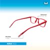 Maruica Volcanica Kids Nina Red | Fashionable Eco-Friendly Blue Light Blocking Glasses for Men and Women - Commitment to Save the Planet – Eases Eyestrain from Computer, Phone, Tablet Screens