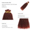 Reddish Brown Curly Wave Human Hair Bundles Color 33 Human Hair Copper Red Brown Kinky Curly Bundles Double Weft Remy Hair Extensions Wet and Wavy Bundles Silky and Soft 26 28 30 Inch