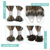 YoungSee Highlight U Tips Hair Extensions Real Hair Extensions Brown with Blonde U Tip Real Hair Extensions Human Hair Brown Keratin Hair Extensions Human Hair Brown UTips Hair Extension 18In 1G/S 50G