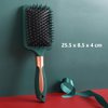 Reazana Detangling Brush Anti-Static Massage Hair Brushes with Silicone Cushion Base Nylon Bristle Pins Blow Drying Detangler Hairbrush for Men and Women of All Wet Dry Hair Types Styling (Rectangle)
