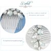 Unsutuo Crystal Bridal Hair Comb Opal Silver Hair Accessories Rhinestone Wedding Hair Pieces for Brides and Women(Silver)