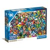 Clementoni - Impossible Puzzle - DC Comics Justice League - 1000 Pieces - Difficult Puzzle for Adults with Superheroes, Made in Italy, 39863