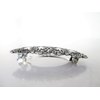 Silver or bronze metal viking nordic filigree hair clip barrette for fine thin (Primary color: Silver)