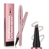Eyebrow Microblading Pencil, 3D Waterproof Eye Brow Contouring Pen, 4-Tipped Precise Brow Pen, Natural Fine Stroke Magic Makeup Eyebrow Pencils Gifts for Women Mom Sisters Friend Coworker