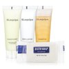 SLequipo 4-IN-1 Hotel Toiletries Bulk Set (20PCS) 4-Piece Set: 5 Hotel Bar Soap 0.5oz, 5 Hotel Shampoo, 5 Conditioner Travel Size, 5 Hotel Body Lotion - Bulk Mini Guest Amenities