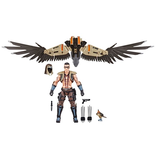 G.I. Joe Classified Series #139, CHIP Raptor Talon & General Ledger, Collectible 6 Inch Action Figure & Pet with 7 Accessories; Articulated Wings
