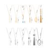 Hicarer 12 Pieces Long Pendant Necklace Set Y Tassel Leaf Circle Bar Necklace for Women (Tassel)