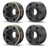 COOWOO RC Wheel Weights, Brass Wheel Hex Hub Adapters 9mm Extended Wheel Counterweight for 1/10 Scale RC Crawler Cars with 1.9”/2.2” Beadlock Wheels - Set of 4 (Black Coated)