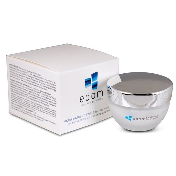Edom Nourishing Night Cream 50ml, Anti Aging Face Moisturizer, Dead Sea Minerals, Skin Care,Facial Cleanser Lotion