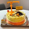 Construction Cake Topper, 18 PCS Construction Cake Decorations Set Excavator Tower Crane Cupcake Topper Traffic and Road Sign Decor Happy Birthday Party Supplies Favors