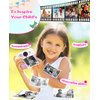 Moizoe Instant Print Kids Camera, Christmas Birthday Gifts for Kids Girls Boys, 1080P HD Digital Video Kids Camera, Girls Toys Age 4 5 6 7 8 9 10 Years Old with 32GB SD Card, Pink