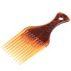 Hair Pick Afro Comb No Frizz Hair Lift Pick Comb Wig Braid Hair Styling Comb for Hairstyle (Coffee）