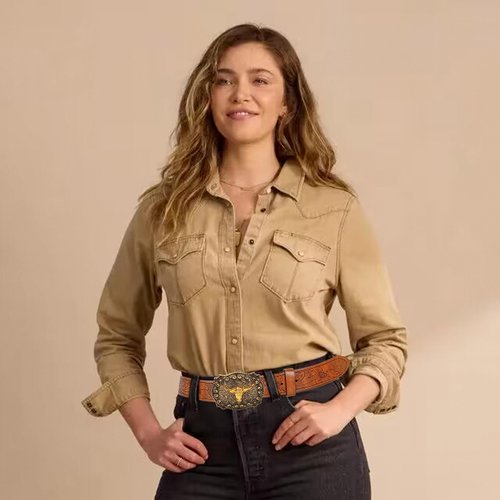 INOGIH Men-Western-Cowboy-Leather-Buckle-Belts-with-Longhorn-Bull-Floral-Engraved-Belt-Buckle-for-Jeans 33" to 42" Waist