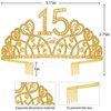 HnoonZ 15th Birthday Gifts for Girls,15th Sash and Tiara for Women,Crown 15 Birthday